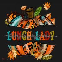 Thankful Grateful Blessed Lunch Lady Graphic Pumpkin Autumn Cool Gift Women's Hoodie thumb 2