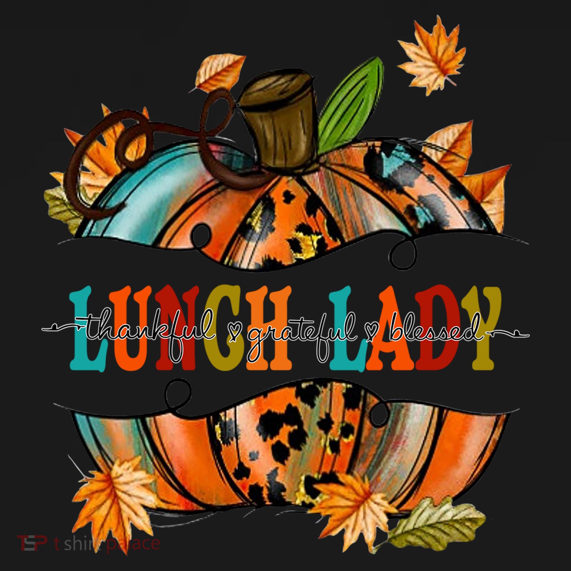 Thankful Grateful Blessed Lunch Lady Graphic Pumpkin Autumn Cool Gift Women's Hoodie