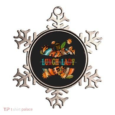 Thankful Grateful Blessed Lunch Lady Graphic Pumpkin Autumn Cool Gift Ornament