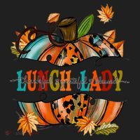 Thankful Grateful Blessed Lunch Lady Graphic Pumpkin Autumn Cool Gift Hat thumb 2