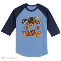 Thankful Grateful Blessed Lunch Lady Graphic Pumpkin Autumn Cool Gift Raglan Baseball Sleeve Shirt thumb 0