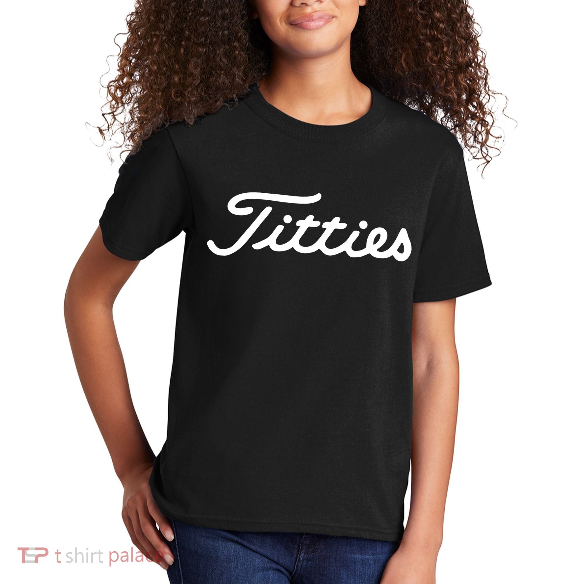 Titties Golf Bachelor Party Funny Golfing Kids T-Shirt