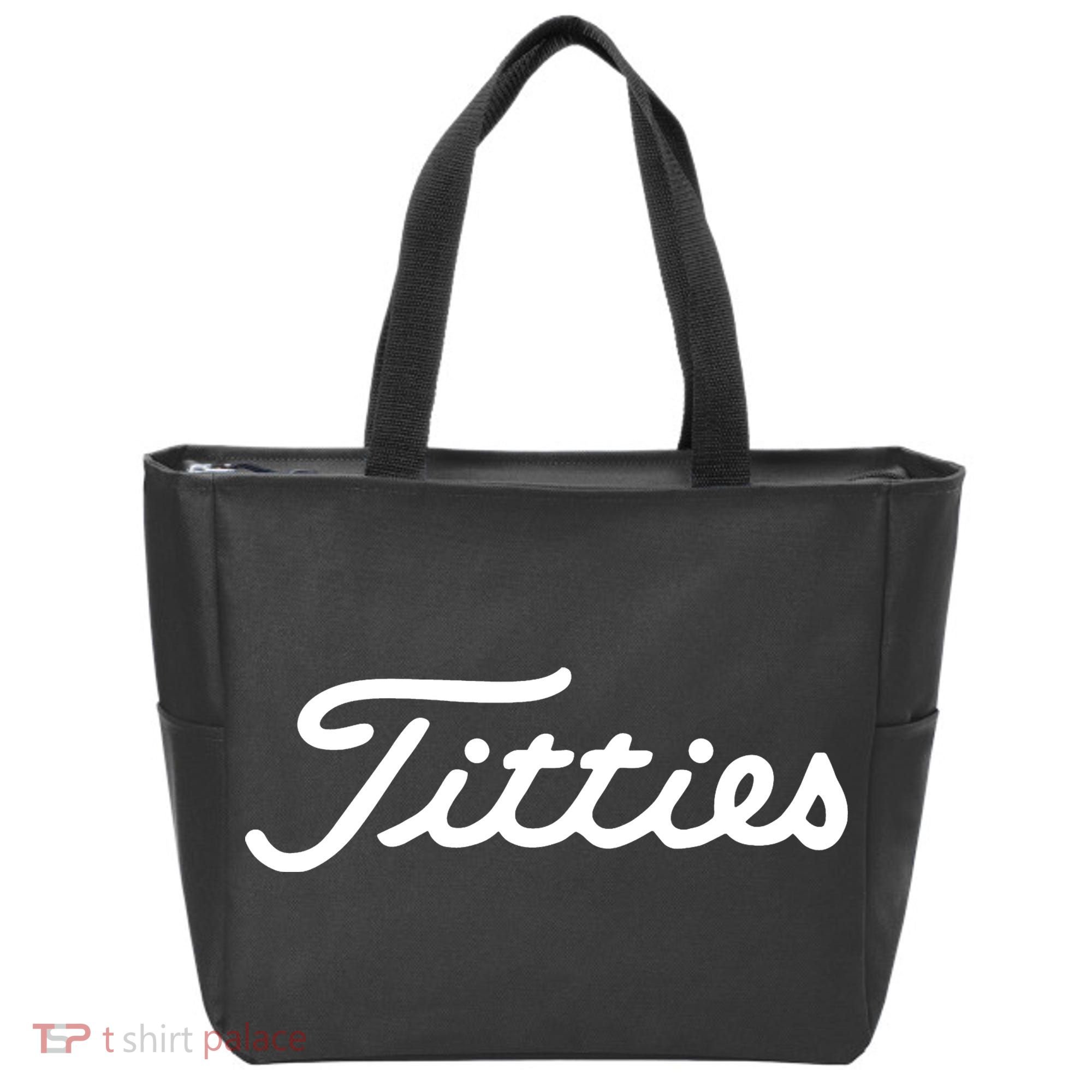 Titties Golf Bachelor Party Funny Golfing Tote Bag