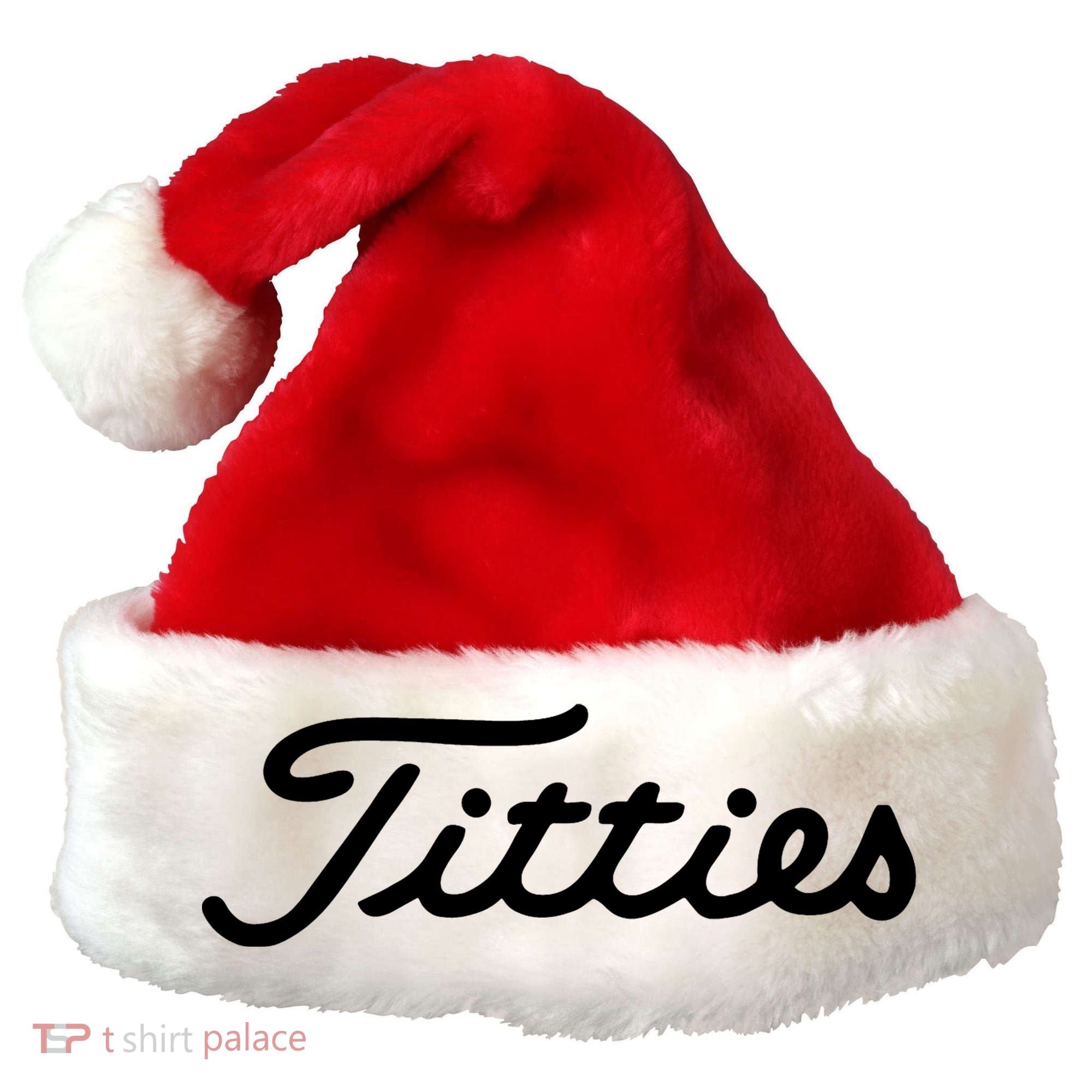 Titties Golf Bachelor Party Funny Golfing Santa Hat