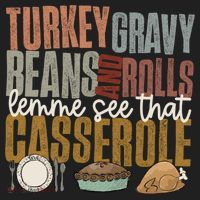 Turkey Gravy Beans And Rolls Let Me See That Casserole Fall Gift Golf Towel thumb 3