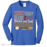 Turkey Gravy Beans And Rolls Let Me See That Casserole Fall Gift Kids Long Sleeve Shirt thumb 0