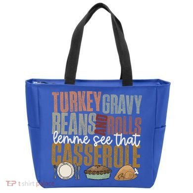 Turkey Gravy Beans And Rolls Let Me See That Casserole Fall Gift Tote Bag