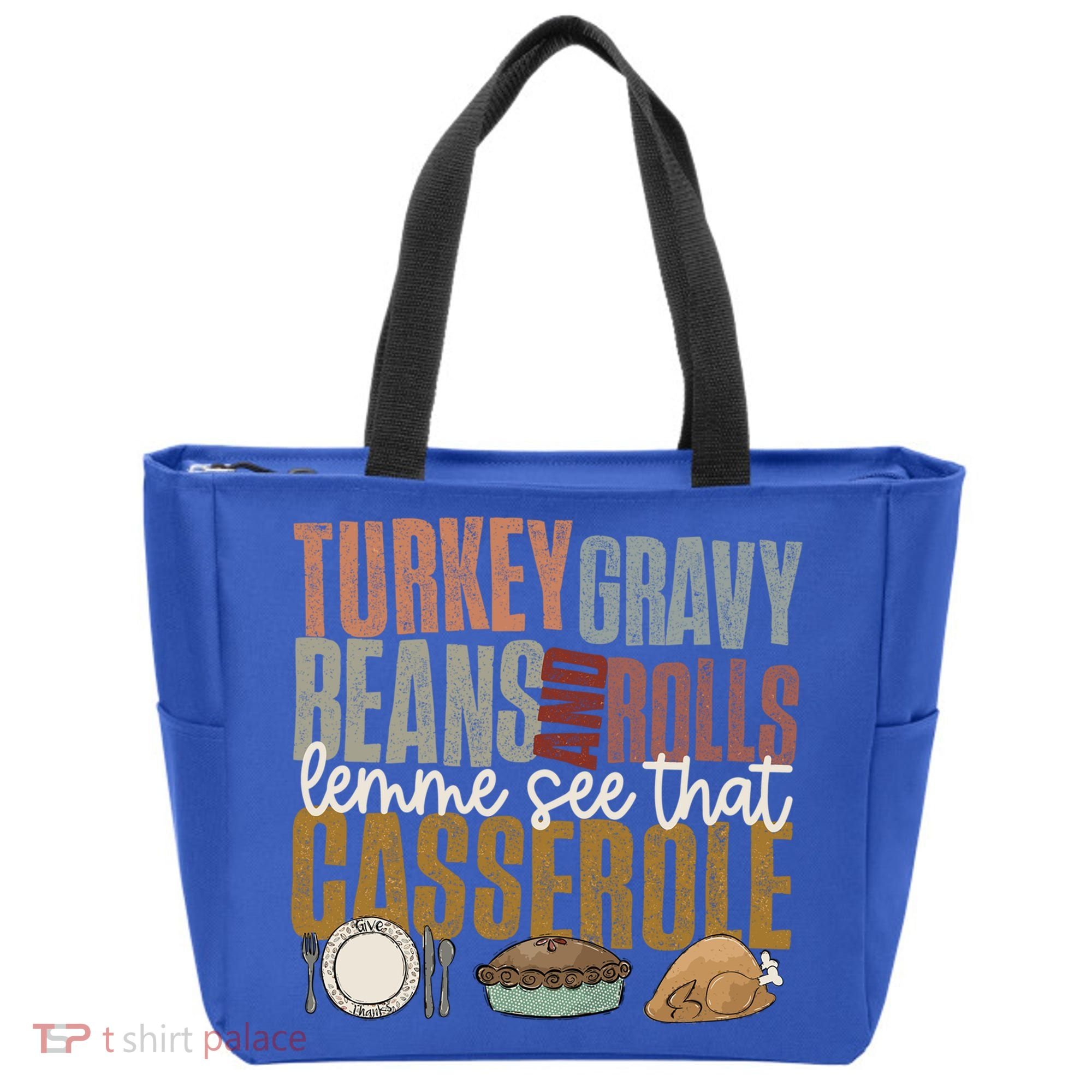 Turkey Gravy Beans And Rolls Let Me See That Casserole Fall Gift Tote Bag