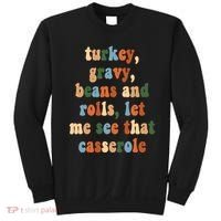 Turkey Gravy Beans And Rolls Funny Thanksgiving Sweatshirt thumb 0