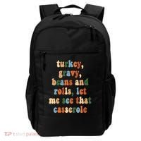 Turkey Gravy Beans And Rolls Funny Thanksgiving Backpack thumb 0