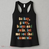 Turkey Gravy Beans And Rolls Funny Thanksgiving Women's Tank Top thumb 3