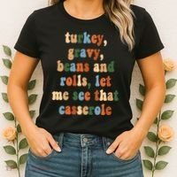 Turkey Gravy Beans And Rolls Funny Thanksgiving Women's T-Shirt thumb 2