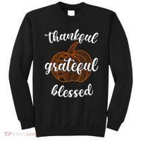 Thankful Grateful Blessed Pumpkin Fall Sweatshirt thumb 0