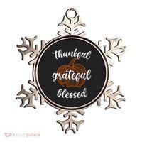 Thankful Grateful Blessed Pumpkin Fall Ornament thumb 0