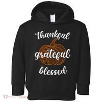Thankful Grateful Blessed Pumpkin Fall Toddler Hoodie thumb 0