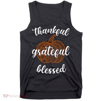 Thankful Grateful Blessed Pumpkin Fall Tank Top