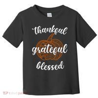 Thankful Grateful Blessed Pumpkin Fall Toddler T-Shirt thumb 0