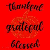 Thankful Grateful Blessed Pumpkin Fall Santa Hat thumb 1