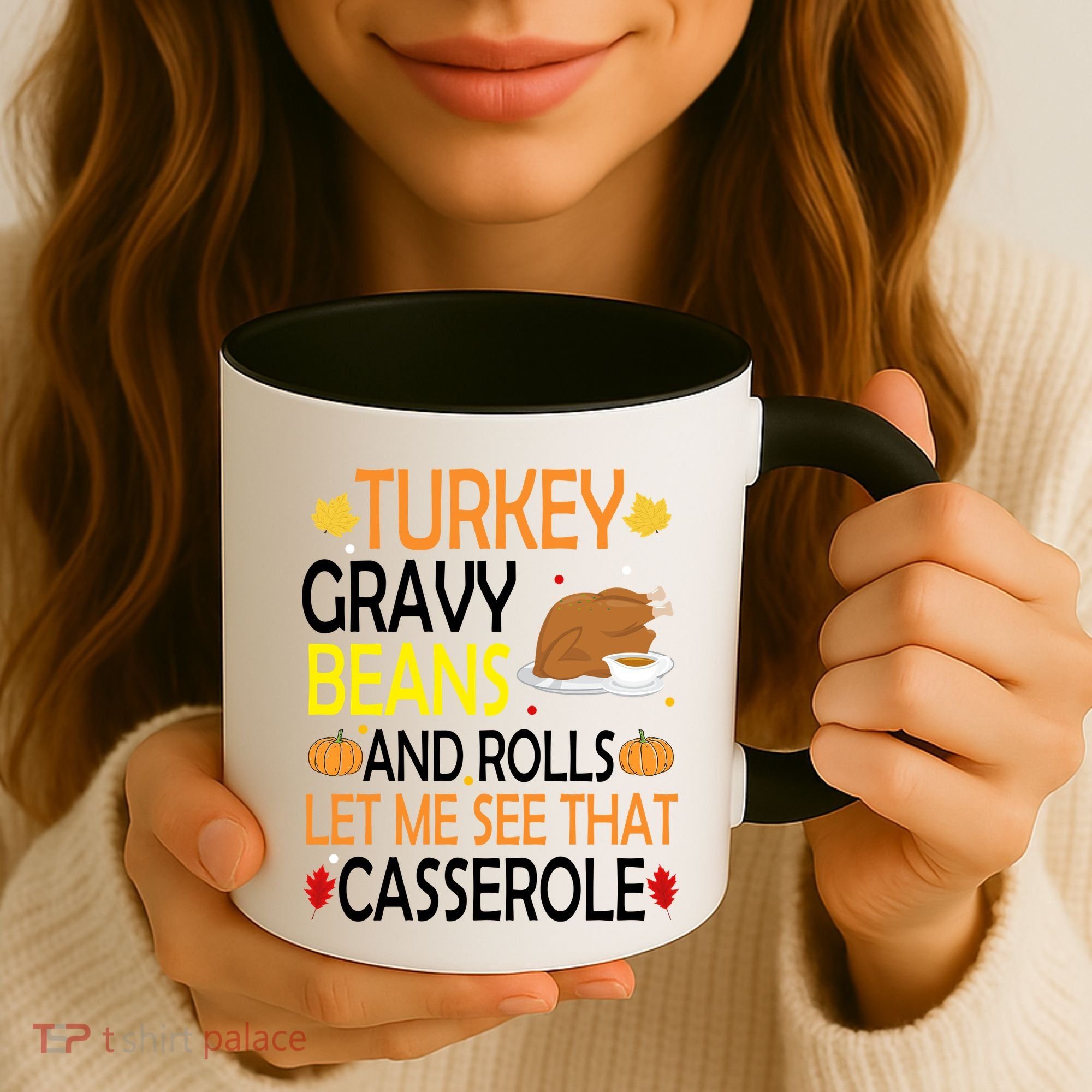 Turkey Gravy Beans And Rolls Let Me See That Casserole Coffee Mug