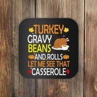 Turkey Gravy Beans And Rolls Let Me See That Casserole Coaster thumb 0