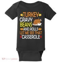 Turkey Gravy Beans And Rolls Let Me See That Casserole Baby Bodysuit thumb 0