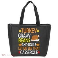 Turkey Gravy Beans And Rolls Let Me See That Casserole Tote Bag thumb 0