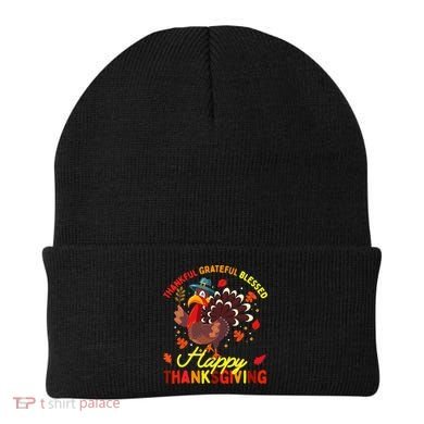 Thankful Grateful Blessed Thanksgiving Turkey Beanie