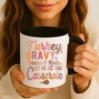Turkey Gravy Beans And Rolls Let Me See That Casserole Tee TShirt Coffee Mug thumb 3