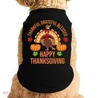 Thankful Grateful Blessed Happy Thanksgiving Quote Doggie Tank thumb 0