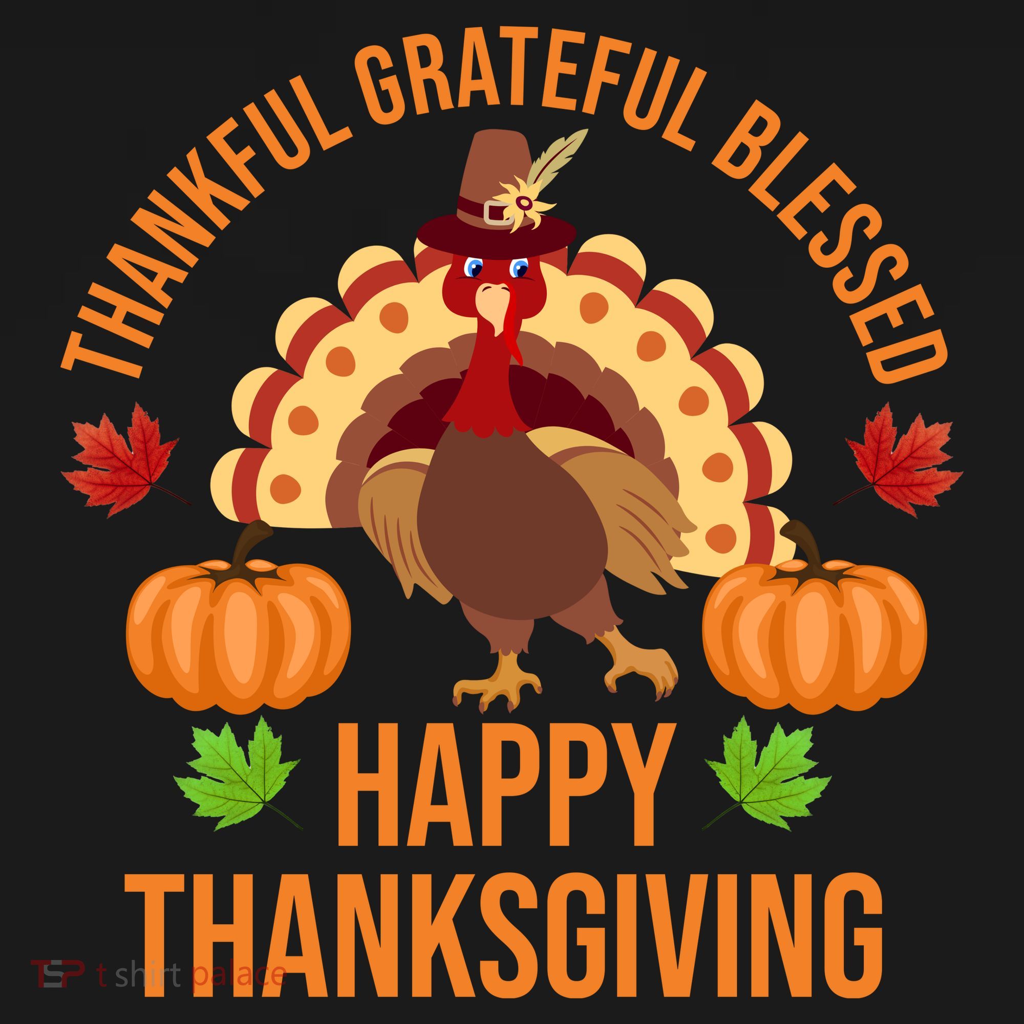 Thankful Grateful Blessed Happy Thanksgiving Quote Women's Tank Top