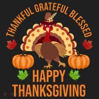 Thankful Grateful Blessed Happy Thanksgiving Quote Hat thumb 2