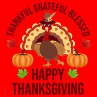 Thankful Grateful Blessed Happy Thanksgiving Quote Santa Hat thumb 1