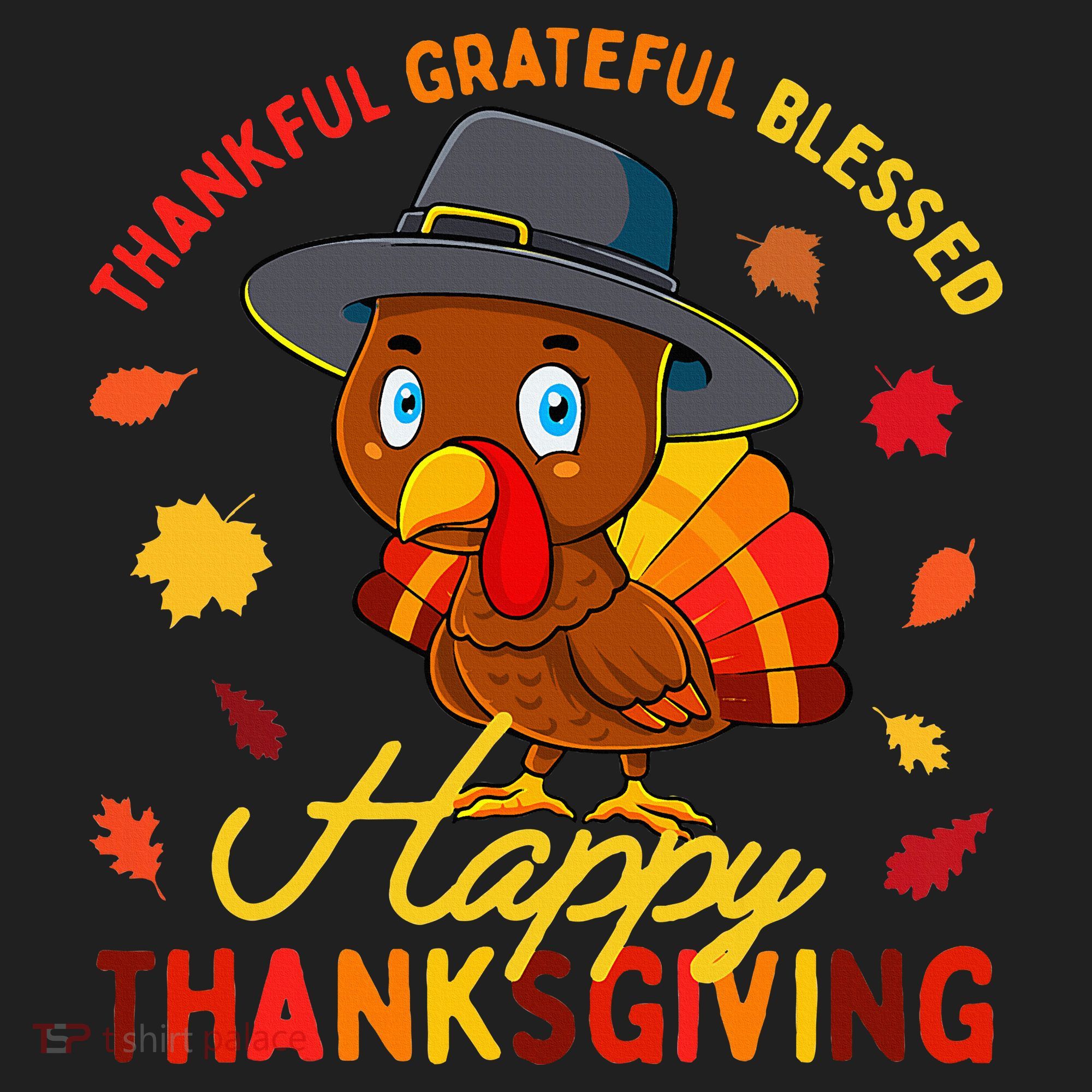 Thankful Grateful Blessed Thanksgiving Turkey Women's Sweatshirt