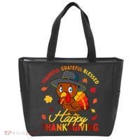 Thankful Grateful Blessed Thanksgiving Turkey Tote Bag thumb 0