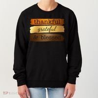 Thankful Grateful Blessed Thanksgiving Holiday Women's Sweatshirt thumb 0
