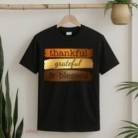 Thankful Grateful Blessed Thanksgiving Holiday T-Shirt thumb 2