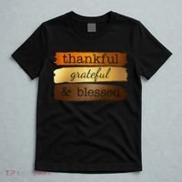 Thankful Grateful Blessed Thanksgiving Holiday T-Shirt thumb 5