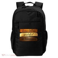 Thankful Grateful Blessed Thanksgiving Holiday Backpack thumb 0