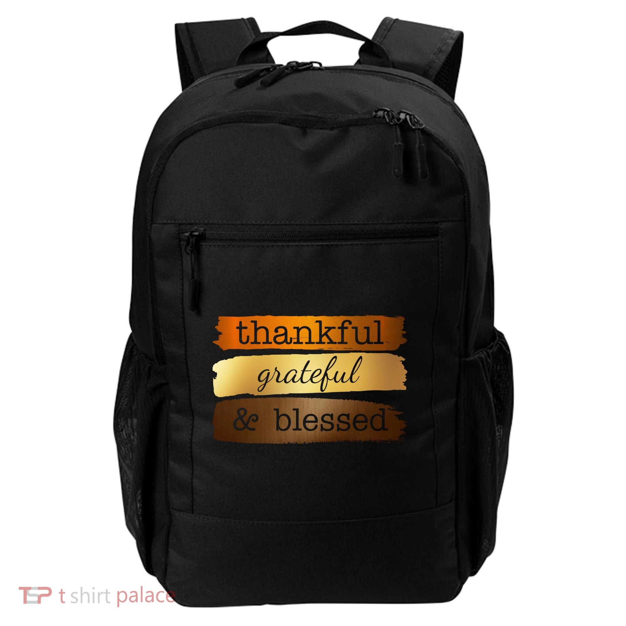Thankful Grateful Blessed Thanksgiving Holiday Backpack