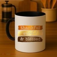 Thankful Grateful Blessed Thanksgiving Holiday Coffee Mug thumb 4