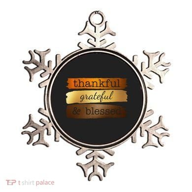 Thankful Grateful Blessed Thanksgiving Holiday Ornament