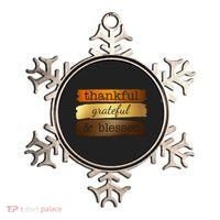 Thankful Grateful Blessed Thanksgiving Holiday Ornament thumb 0