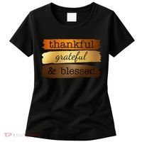 Thankful Grateful Blessed Thanksgiving Holiday Women's T-Shirt thumb 0