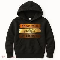 Thankful Grateful Blessed Thanksgiving Holiday Kids Hoodie thumb 0