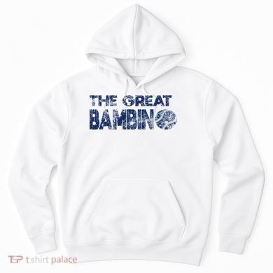 The Great Bambino Baseball Simple Legend Design Distressed Hoodie