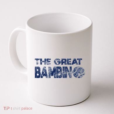 The Great Bambino Baseball Simple Legend Design Distressed Coffee Mug