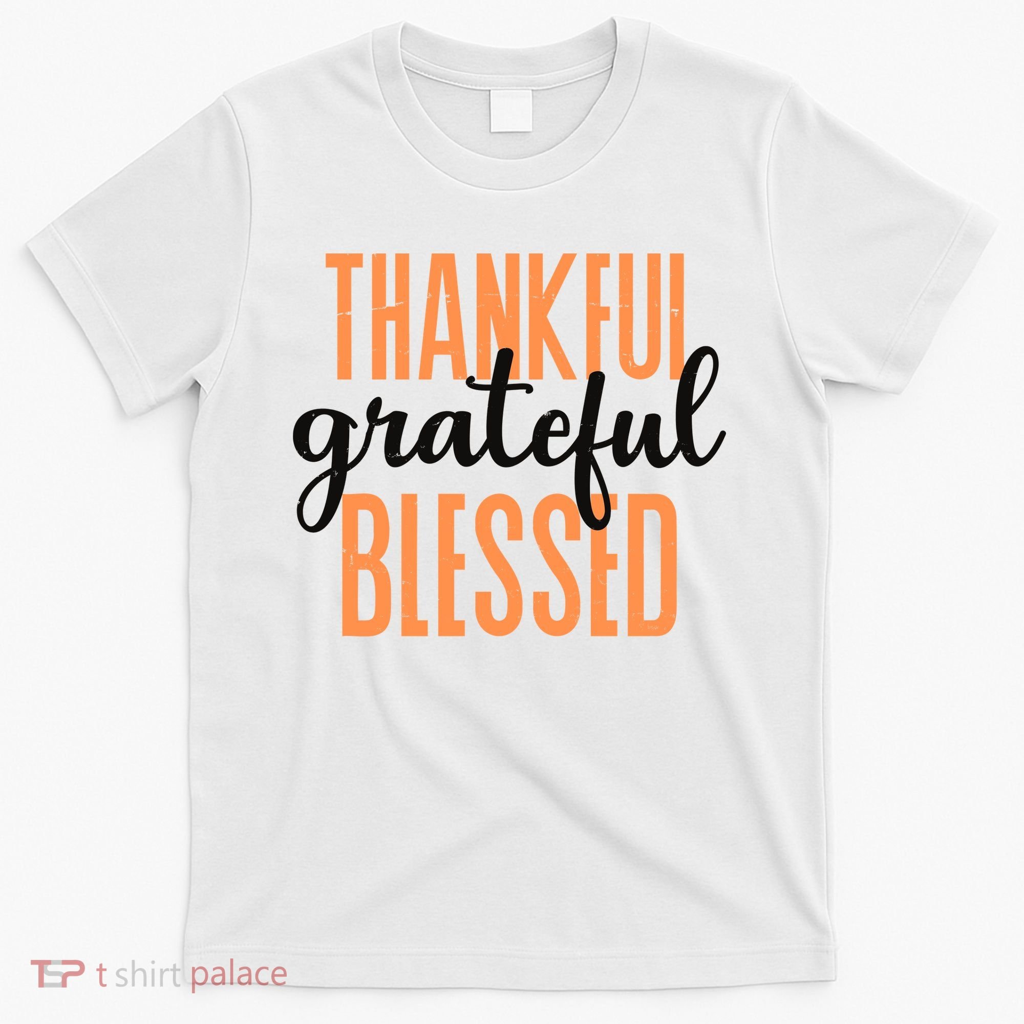 Thankful Grateful Blessed Vintage Thanksgiving T-Shirt