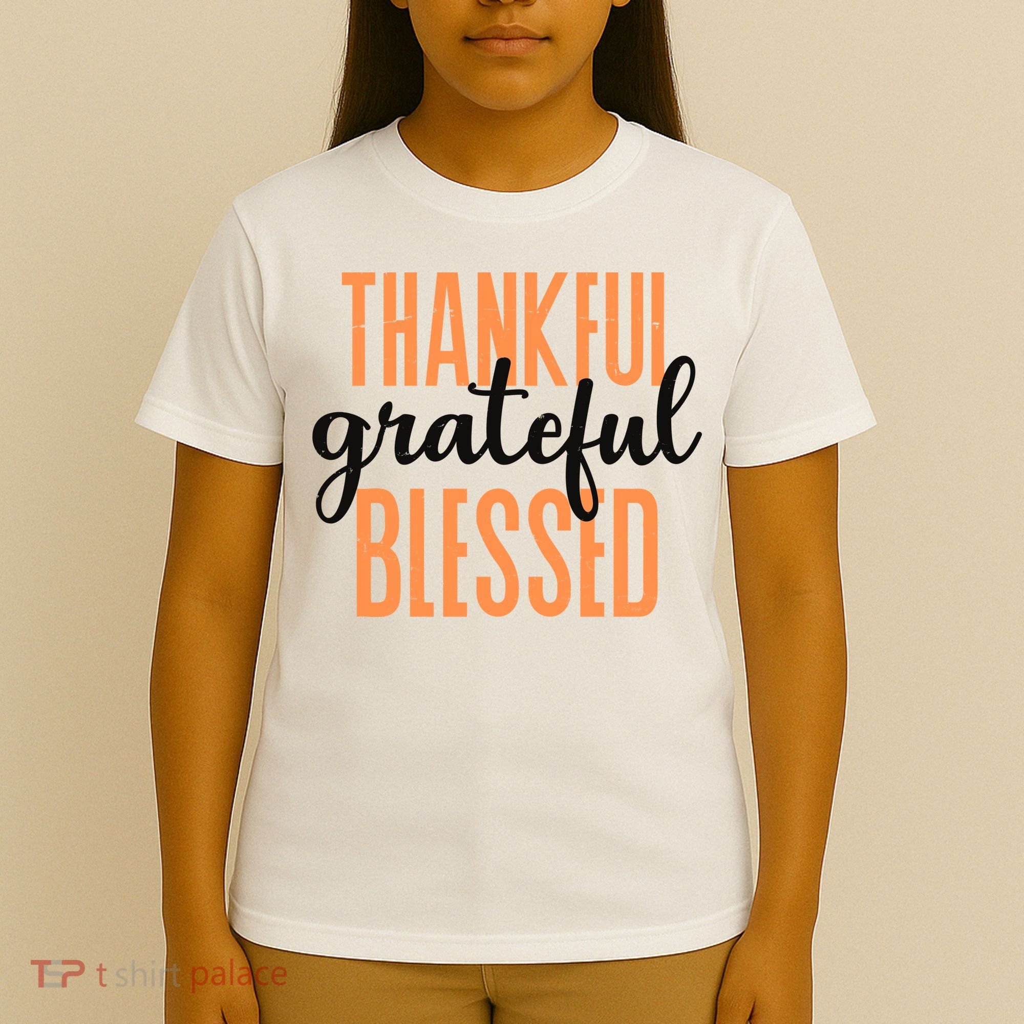 Thankful Grateful Blessed Vintage Thanksgiving T-Shirt