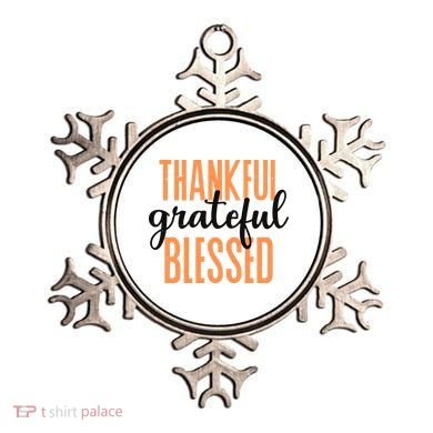 Thankful Grateful Blessed Vintage Thanksgiving Ornament