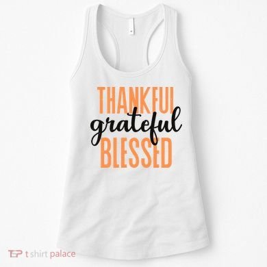 Thankful Grateful Blessed Vintage Thanksgiving Women's Tank Top
